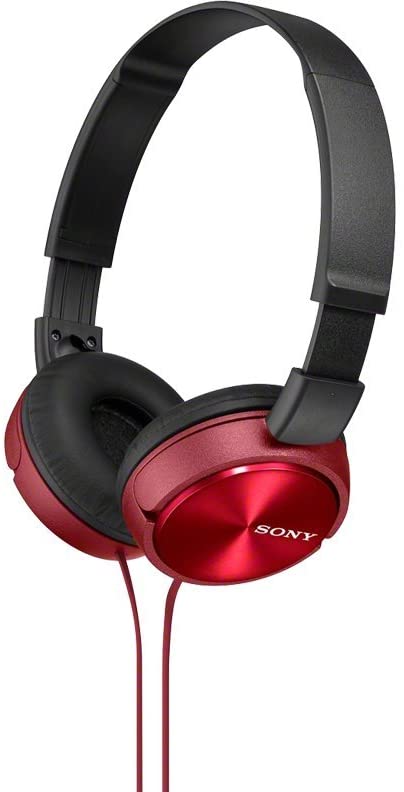 Sony ZX310AP On-Ear Headphones Compatible with Smartphones, Tablets and MP3 Devices - Red